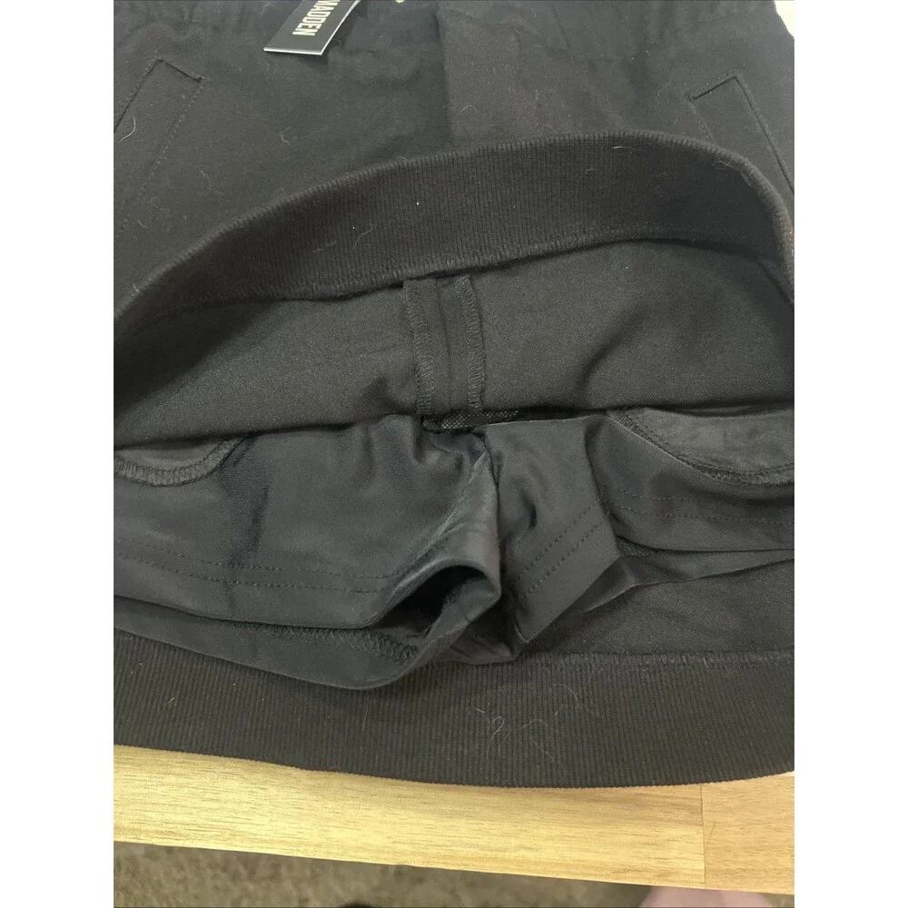 Steve‎ Madden Dua Skirt Women 2 Black Skort Mini Pockets Casual Ribbed Hem